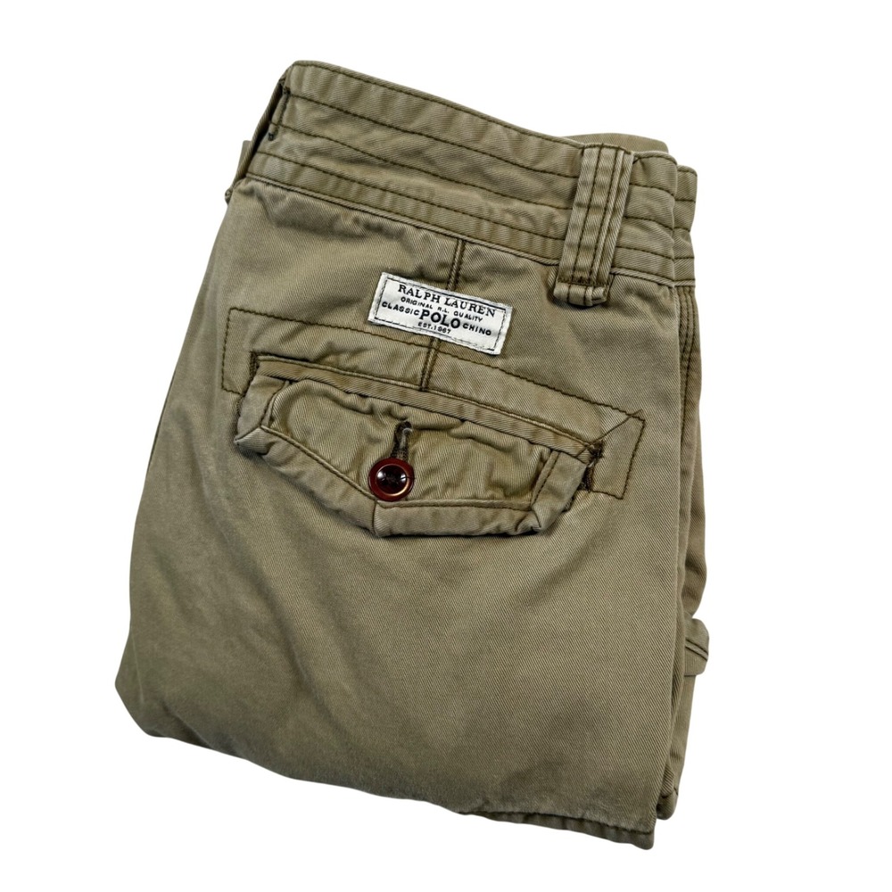 Polo Ralph Lauren Cargo Shorts Mens 29 Khaki Tan Classic Polo Chino Cotton Twill